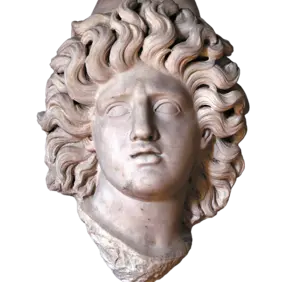 Kopf einer antiken Statue – Motiv der Website von Harald Strohm